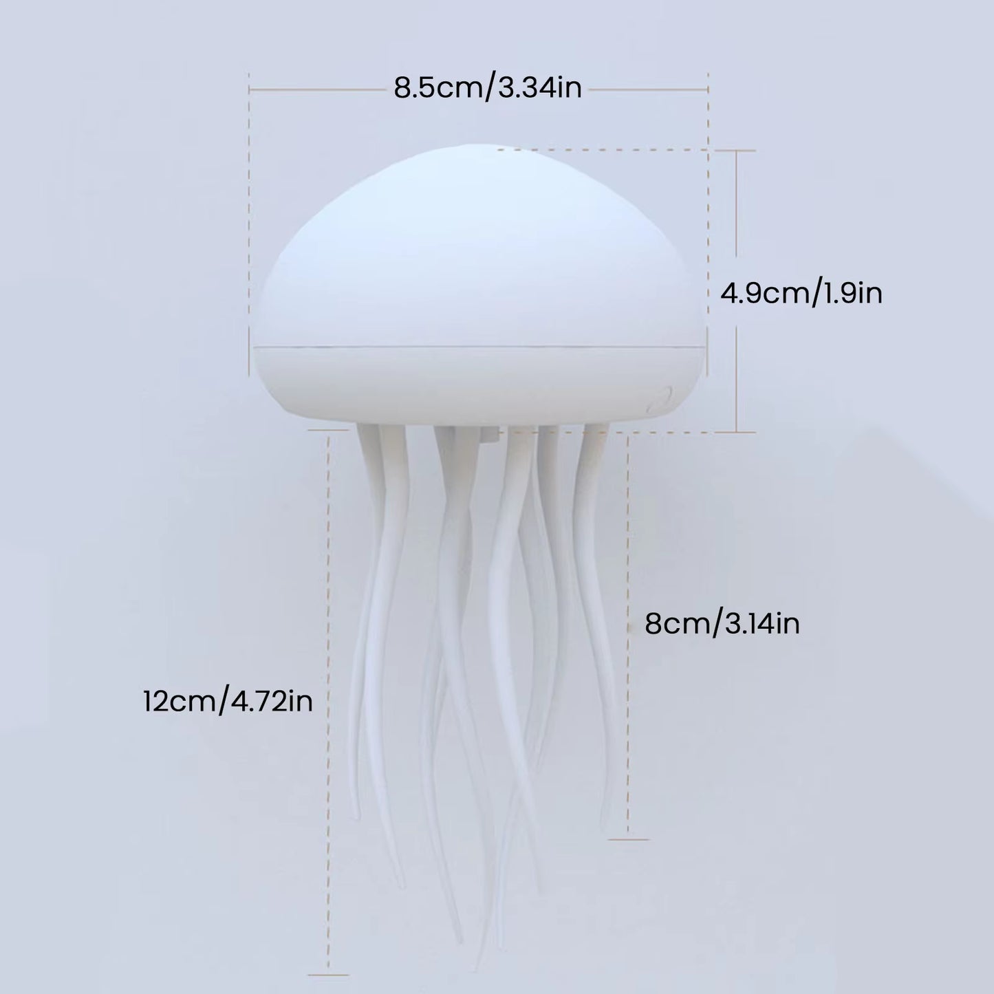 Jellyfish atmosphere light with warm and multicolor light