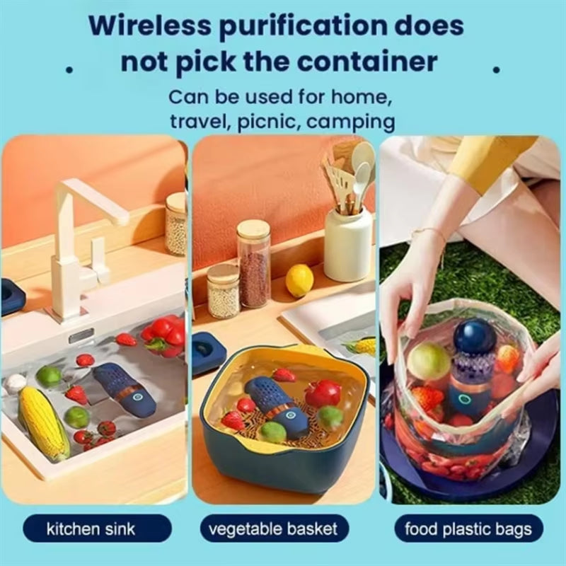 Wireless Fruit & Vegetable Washing Machine - Automatic Food Purifier for Your Kitchen