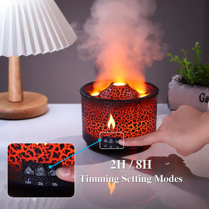 Flame Volcano Air Humidifier Fire Aroma Diffuser Ultrasonic Mist Maker Essential Oil Jellyfish Diffuser Fragrance for Home Room