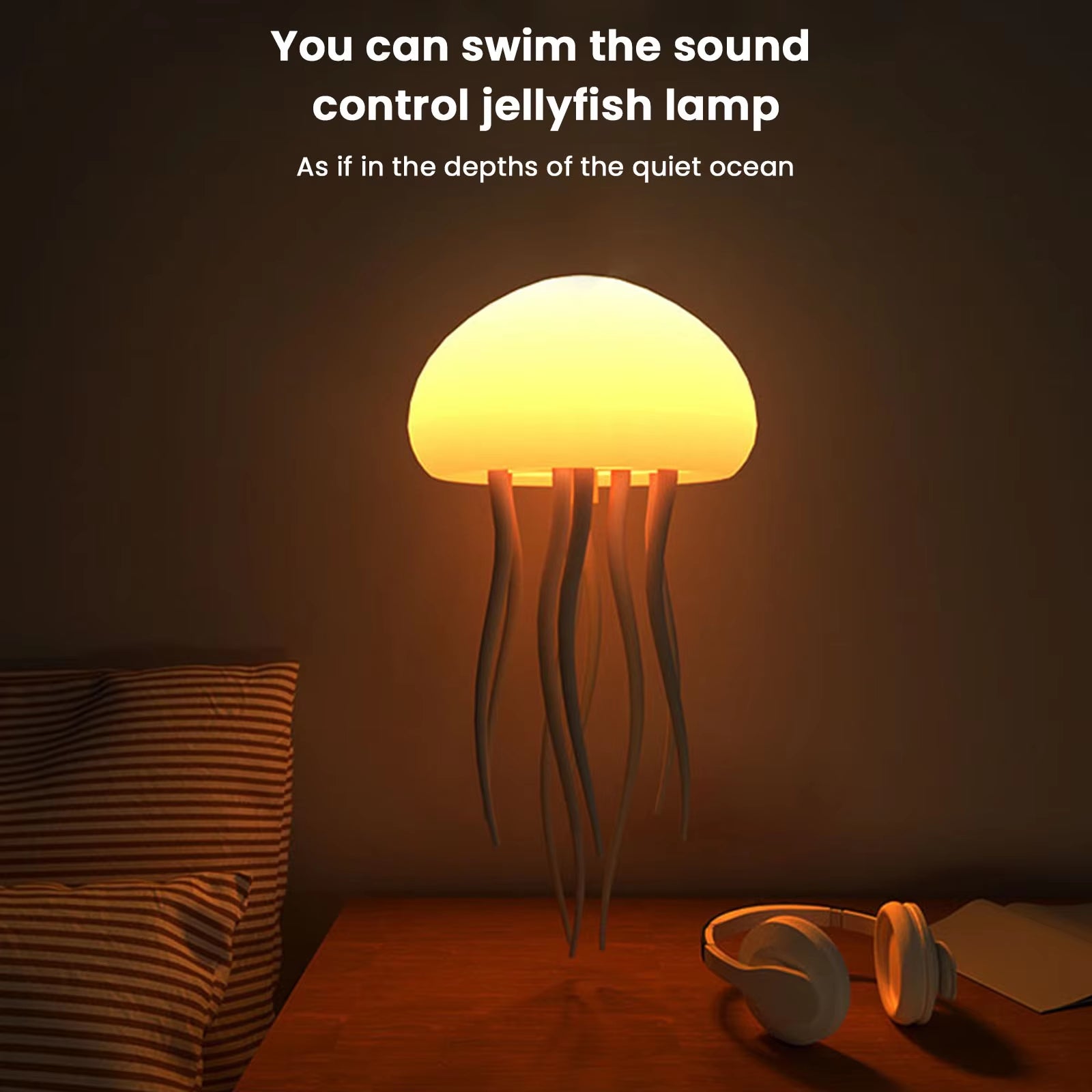 Jellyfish atmosphere light with warm and multicolor light