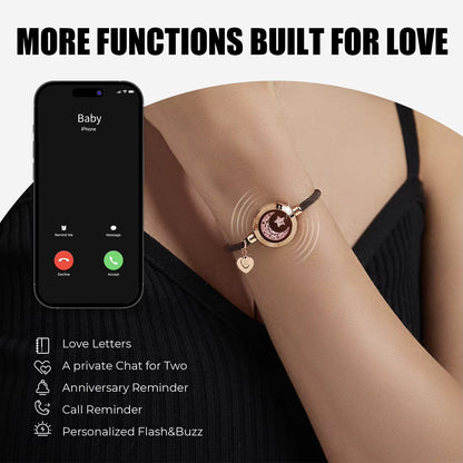 Bracelets for Couples, Long Distance Touch Light Up and Vibrate