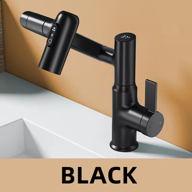 Digital Display LED Basin Faucet 360 Rotation Multi-Function